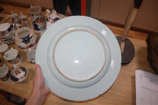 A Qianlong famille rose plate, painted with flowers diameter 35cm